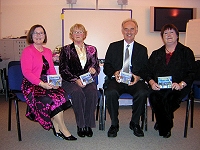 At the launch: Dolores Hamill, Mae Leonard, Brian McCabe and Anne McNeill
