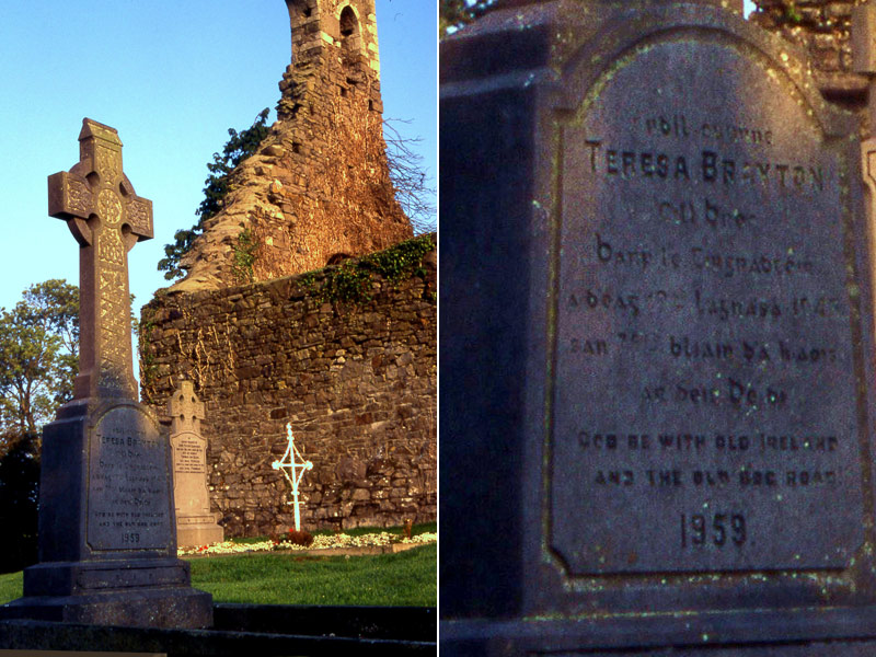 Teresa Brayton's grave Cloncurry Churchyard
