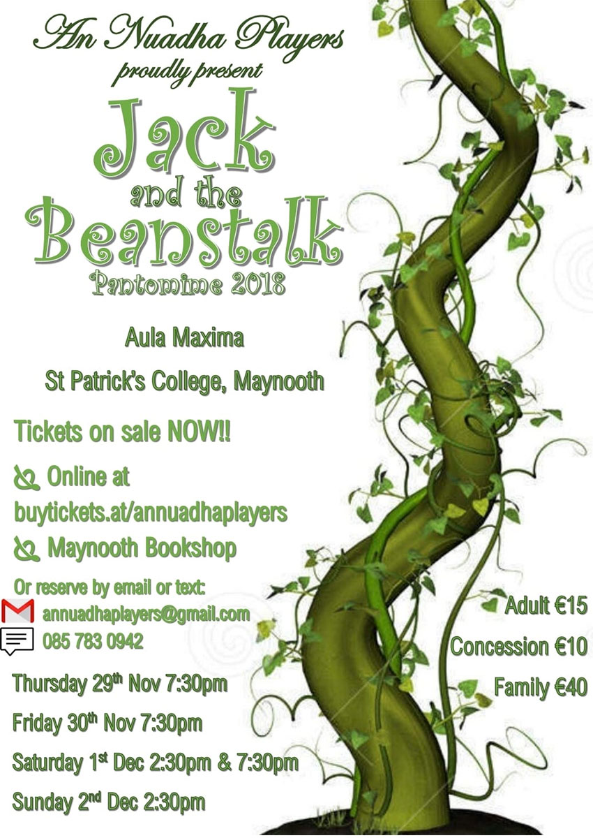 Jack & The Beanstalk by An Nuadha Players in NUI Maynooth