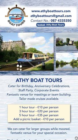 ATHY BOAT TOURS PRICE LIST
