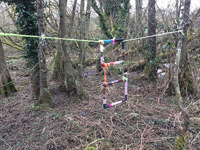 Decorated Frame on Mindful Nature Trail in Camphill Community The Bridge, Kilcullen