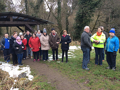 Learners and attendees at the Guided Mindful Nature Trail Event in Kilcullen as part of the ALF 2018