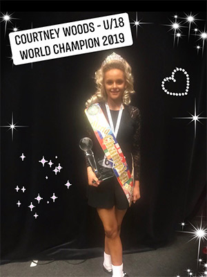 Courtney Woods u18 World Irish Dance Champion 2019