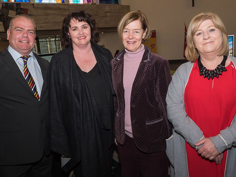 Cllr. Thomas Redmond; Sonya Kavanagh, Kildare County Council; The Hon. Alexandra Shackleton; and Cllr. Aoife Breslin, Cathaoirleach of the Athy Municipal District Committee.