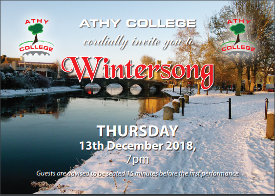 Invitation to Athy College - 'WinterSong'