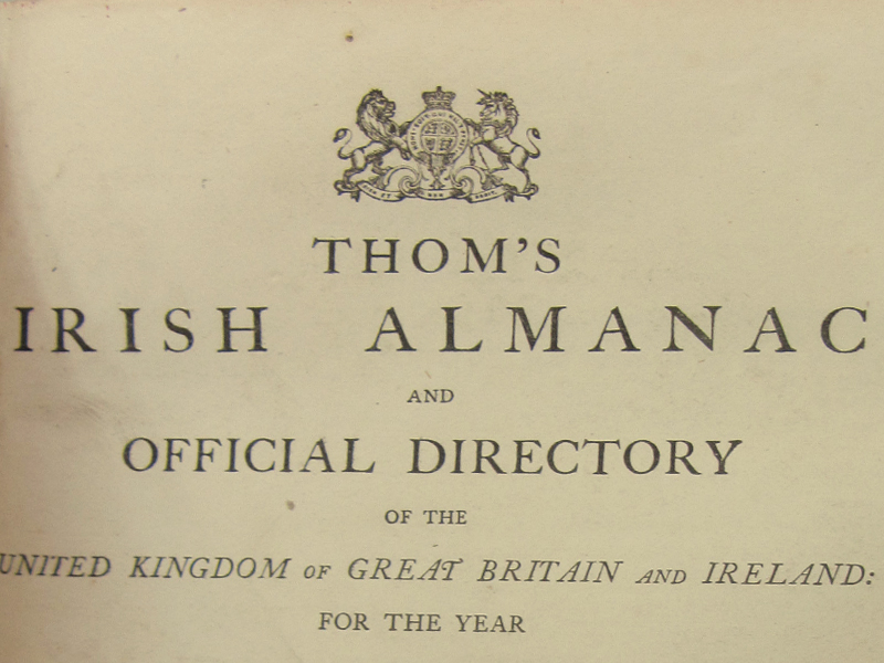 Thom's Trade Directories: Co. Kildare 1849 & 1854
