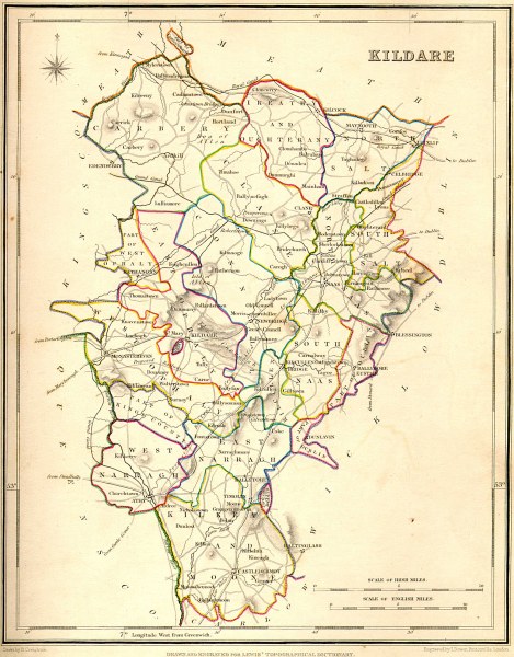 Lewis Map of Kildare